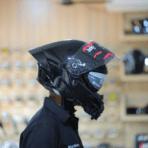 SBA-20 Bumble Glossy Black (Helmet with bluetooth device) - Image 3