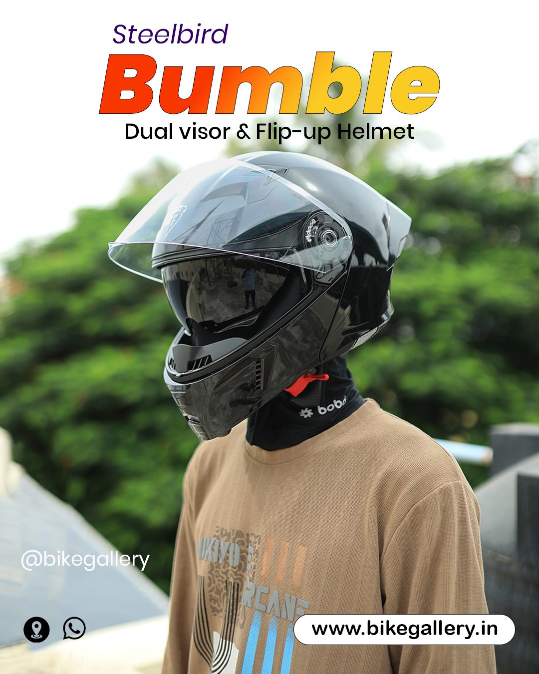 Steelbird Bumble Helmet ( Dual visor & Flip Helmet )