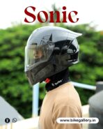 Vega Sonic Glossy Black Helmet - Image 3