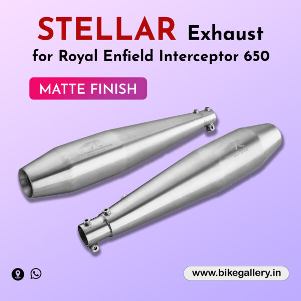 Stellar Exhaust for Royal Enfield Interceptor 650 ( RED ROOSTER )