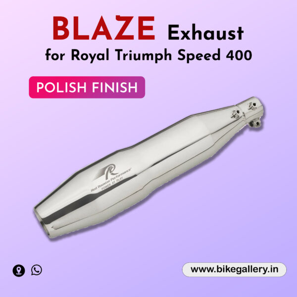 Blaze Exhaust for Triumph Speed 400 ( RED ROOSTER )