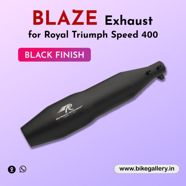 Blaze Exhaust for Triumph Speed 400 ( RED ROOSTER )