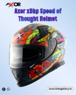 Axor xBhp Speed of Thought Helmet ( NEON YELLOW BLUE )