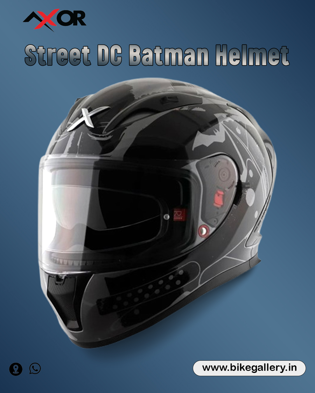 1 Street DC Batman Helmet ( Anthracite Black ) - Image 1