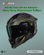 Korda Icon Strike Helmet - Gloss Grey Fluorescent Yellow
