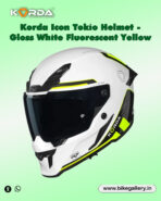 Korda Icon Tokio Helmet - Gloss White Fluorescent Yellow