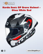 Korda Sonic GP Brave Helmet - Gloss White Red
