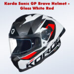 Korda Sonic GP Brave Helmet - Gloss White Red