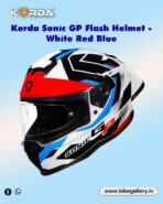 Korda Sonic GP Flash Helmet - White Red Blue