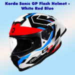 Korda Sonic GP Flash Helmet - White Red Blue