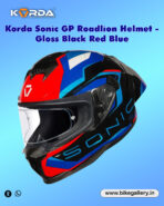 Korda Sonic GP Roadlion Helmet - Gloss Black Red Blue