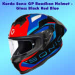 Korda Sonic GP Roadlion Helmet - Gloss Black Red Blue