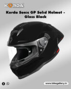 Korda Sonic GP Solid Helmet - Gloss Black