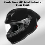 Korda Sonic GP Solid Helmet - Gloss Black