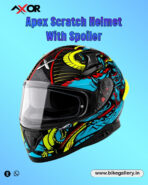 Apex Scratch Helmet ( BLACK NEON BLUE )