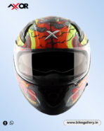 Axor xBhp Speed of Thought Helmet ( NEON YELLOW BLUE ) - Image 3