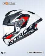 Korda Sonic GP Brave Helmet - Gloss White Red - Image 3