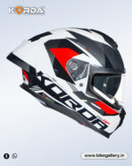 Korda Sonic GP Brave Helmet - Gloss White Red - Image 4