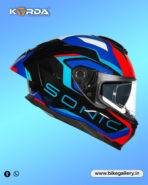 Korda Sonic GP Roadlion Helmet - Gloss Black Red Blue - Image 4
