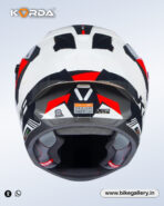 Korda Sonic GP Brave Helmet - Gloss White Red - Image 6