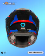 Korda Sonic GP Roadlion Helmet - Gloss Black Red Blue - Image 6